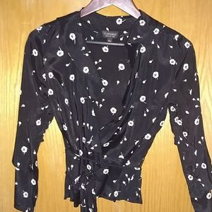 Topshop kimono flower print shirt size 4